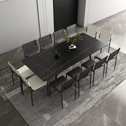 Luck Live 62.9'' To 94.4'' Extendable Dining Tables For 4 To 8 - New Sintered Stone Material Rectangle Dining Table -High Hardness,Black, Easy 13 Luck Live 62.9'' To 94.4'' Extendable Dining Tables For 4 To 8 - New Sintered Stone Material Rectangle Dining Table -High Hardness,Black, Easy -Amazon Store 519Hsxp4WlL. AC