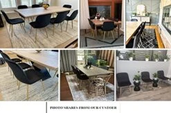 Asunflower Velvet Kitchen Side Chair Set Of 4 Black Kitchen Dining Room Chair Padded Dining Chairs With Metal Legs -Amazon Store 519NF6EE4dL