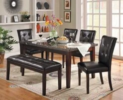 Homelegance Decatur 49" Cushioned Dining Bench, Dark Brown -Amazon Store 519pmw4pSIL