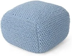 Christopher Knight Home Joyce Knitted Cotton Square Pouf, Dark Grey 22 Christopher Knight Home Joyce Knitted Cotton Square Pouf, Dark Grey -Amazon Store 519unOH7aOL. AC