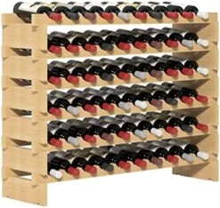 SogesHome Wine Rack Wood Storage Rack Stand, 48 Bottles Holder, 6 Tier Stackable Wine Storage Organizer Free Standing, Natural Color 17 SogesHome Wine Rack Wood Storage Rack Stand, 48 Bottles Holder, 6 Tier Stackable Wine Storage Organizer Free Standing, Natural Color -Amazon Store 519uuklU L. AC