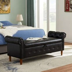 Aoowow Storage Bench For Bedroom End Of Bed Rolled Armed PU Leather Ottoman Couch Long Bench Window Sitting Fireplace Toy Storage Bench, Brown 24 Aoowow Storage Bench For Bedroom End Of Bed Rolled Armed PU Leather Ottoman Couch Long Bench Window Sitting Fireplace Toy Storage Bench, Brown -Amazon Store 519voAp2lUL. AC