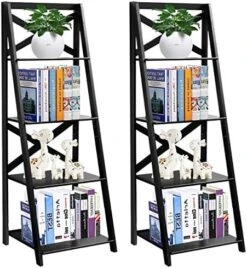 Tangkula 4-Tier Ladder Shelf Bookcase (Set Of 2), Leaning Free Standing Wooden Frame Decor Bookshelf, Storage Flower Shelf, Plant Display Shelf For Home Office 17 Tangkula 4-Tier Ladder Shelf Bookcase (Set Of 2), Leaning Free Standing Wooden Frame Decor Bookshelf, Storage Flower Shelf, Plant Display Shelf For Home Office -Amazon Store 519yyFfqfvL. AC