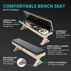 Freetime Fun Rockford 7-FT 3 In 1 Multi Game Featuring Pool Dining Table And Table Tennis Tables, Storage Benches And Upgraded Accessories Kit Included 11 Freetime Fun Rockford 7-FT 3 In 1 Multi Game Featuring Pool Dining Table And Table Tennis Tables, Storage Benches And Upgraded Accessories Kit Included -Amazon Store 51A6RyE4UML