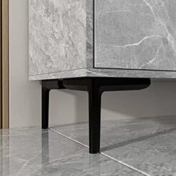 DiDuGo Sideboard Buffet Storage Cabinet With Drawers & Doors, Sideboards And Buffets With Storage, Metal Legs, Kitchen Storage Cabinet, For Hallway Living Room Marble Grey (55.1”W X 15.7”D X 29.5”H) -Amazon Store 51AA7dJrYHL