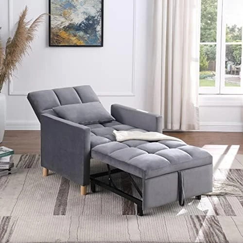 Merax Convertible Sleeper Sofa Chair Bed, 3 In 1 Adjustable Single Sleeper Chair Pullout Sofa Bed,Multi-Functional Sleeper Chair For Living Room Apartment Office 11 Merax Convertible Sleeper Sofa Chair Bed, 3 In 1 Adjustable Single Sleeper Chair Pullout Sofa Bed,Multi-Functional Sleeper Chair For Living Room Apartment Office - Image 9
