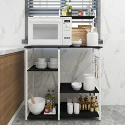 Soges Multi-Functional Kitchen Baker's Rack Utility Microwave Oven Stand Storage Cart Workstation Shelf Microwave Cart, Black Brown 172-BK 14 Soges Multi-Functional Kitchen Baker's Rack Utility Microwave Oven Stand Storage Cart Workstation Shelf Microwave Cart, Black Brown 172-BK -Amazon Store 51AEzdCqo8L