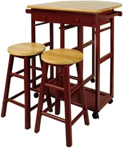 Casual Home Drop Leaf Breakfast Cart With 2 Stools-White, 32"D X 29.75"W X 33"H 20 Casual Home Drop Leaf Breakfast Cart With 2 Stools-White, 32"D X 29.75"W X 33"H -Amazon Store 51ANkgcEvjL. AC