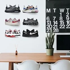 Floating Shoe Shelves For Closet Wall Set Of 12, Floating Shoe Display Clear Acrylic Sneaker Shelves To Show Top Shoes And Sneaker Collection, Includes Shelves Shoe Organizers With Cross Screws -Amazon Store 51AomViShcL
