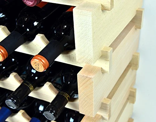 SfDisplay.com,LLC. Modular Wine Rack Beechwood 24-72 Bottle Capacity 6 Bottles Across Up To 12 Rows Newest Improved Model (48 Bottles - 8 Rows) 4 SfDisplay.com,LLC. Modular Wine Rack Beechwood 24-72 Bottle Capacity 6 Bottles Across Up To 12 Rows Newest Improved Model (48 Bottles - 8 Rows) - Image 2