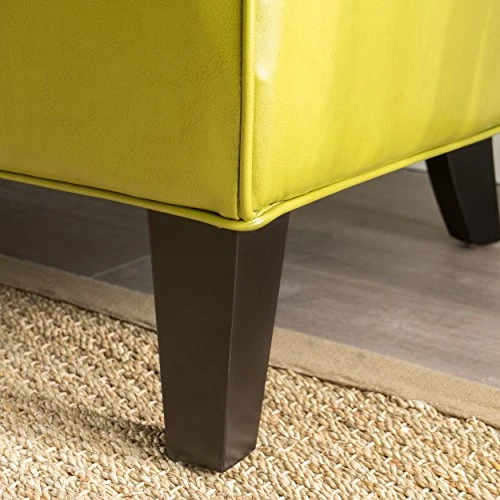 Isolde Modern Petite Loveseat (Fabric Or Leather) (Green Leather) 7 Isolde Modern Petite Loveseat (Fabric Or Leather) (Green Leather) - Image 5