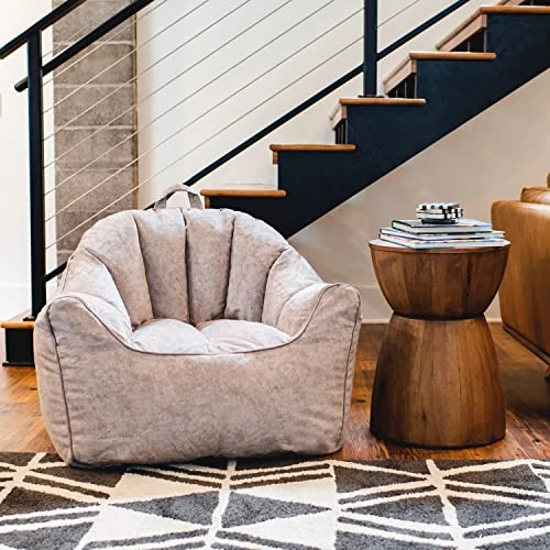 Big Joe Hug Bean Bag Chair, Gray Hyde, 3ft 4 Big Joe Hug Bean Bag Chair, Gray Hyde, 3ft - Image 2