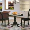 East West Furniture DLBO3-BLK-W Dining Table Set, 3 1 East West Furniture DLBO3-BLK-W Dining Table Set, 3 -Amazon Store 51BRK3k05yL
