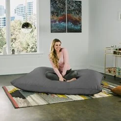 Jaxx Pillow Saxx 5.5-Foot - Huge Bean Bag Floor Pillow And Lounger, Charcoal 17 Jaxx Pillow Saxx 5.5-Foot - Huge Bean Bag Floor Pillow And Lounger, Charcoal -Amazon Store 51BShJY7tOL