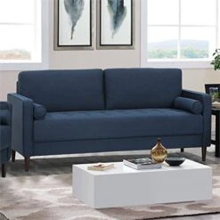 Hawthorne Collections Modern Fabric Upholstery Living Room Sofa In Navy Blue 7 Hawthorne Collections Modern Fabric Upholstery Living Room Sofa In Navy Blue -Amazon Store 51BV5OD0xqL