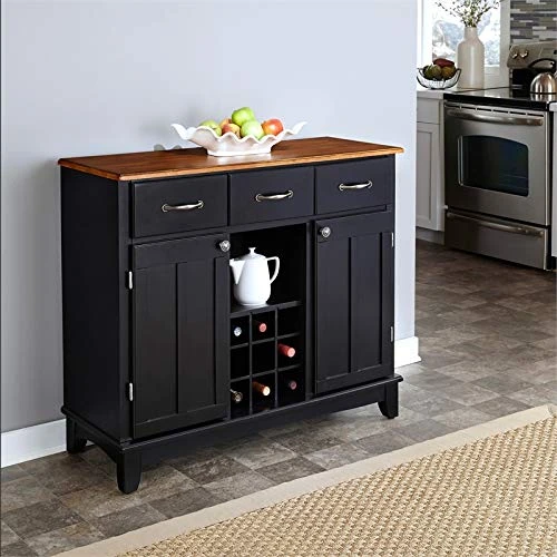 Homestyles Server Sideboards-buffets-credenzas, Black 4 Homestyles Server Sideboards-buffets-credenzas, Black - Image 2