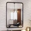 Abelockand Black Bathroom Mirror For Wall, 24" X 36" Black Rectangle Mirror For Wall, Matte Black Metal Framed Bathroom Mirror, Wall Mounted Black Vanity Mirror, Horizontally Or Vertically -Amazon Store 51Bx7oo2jmL