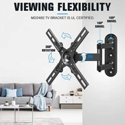 Mounting Dream Monitor Wall Mount For Most 17-39 Inch (Some Up To 42 Inch)，UL Listed TV Mount TV Bracket With Articulating Arms Tilt Swivel Extension Rotation, Up To VESA 200x200mm And 33 Lbs, MD2462 -Amazon Store 51C0iWmFIiL