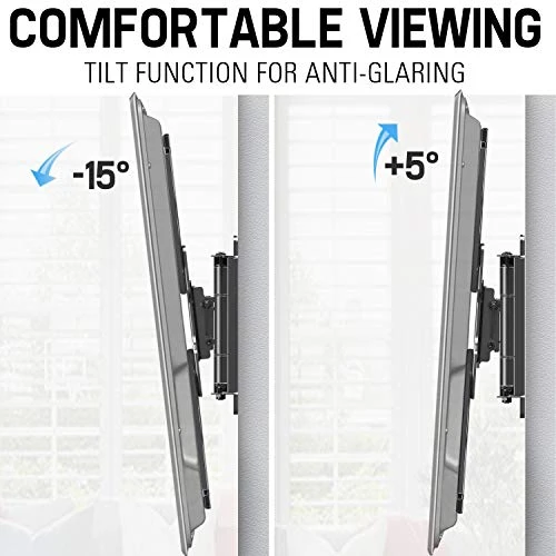 Mounting Dream Full Motion TV Wall Mount For 42-75 Inch Flat Screen/Curved TVs, Heavy Duty Wall Mount TV Bracket With Swivel Articulating Dual Arms, VESA 600x400mm, 100 Lbs MD2656 6 Mounting Dream Full Motion TV Wall Mount For 42-75 Inch Flat Screen/Curved TVs, Heavy Duty Wall Mount TV Bracket With Swivel Articulating Dual Arms, VESA 600x400mm, 100 Lbs MD2656 - Image 4