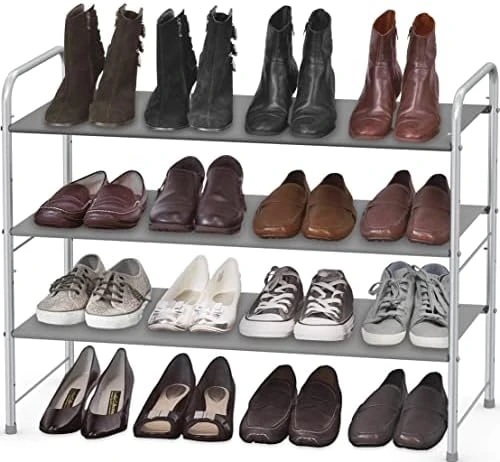 Simple Houseware 3-Tier Shoe Rack Storage Organizer, Grey 10 Simple Houseware 3-Tier Shoe Rack Storage Organizer, Grey - Image 8