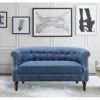 Rosevera Chancy Reading Small Armchair Arm Living Set Accent Club Room Barrel Chairs Bedroom Loveseat, Standard, Blue Sofa -Amazon Store 51CA0K3EQfL