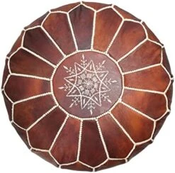 MARRAKESH STYLE Comfortable Leather Ottoman Pouf - Handmade Unstuffed Moroccan Pouf Cover - Square Pouf & Foot Rest Ottoman - Perfect For Living Rooms Bedrooms & Kids Room - Square Brown 24 MARRAKESH STYLE Comfortable Leather Ottoman Pouf - Handmade Unstuffed Moroccan Pouf Cover - Square Pouf & Foot Rest Ottoman - Perfect For Living Rooms Bedrooms & Kids Room - Square Brown -Amazon Store 51CMKSQG6UL. AC