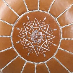 KRAFTIZAN Moroccan Leather Pouf Ottoman Foot Rest – Handmade Ottoman Leather Pouf – Genuine Leather Boho Round Ottoman Pouf Crafted By Moroccan Artisans – 21 X 13 Inch (Tan Brown, Unstuffed) 13 KRAFTIZAN Moroccan Leather Pouf Ottoman Foot Rest – Handmade Ottoman Leather Pouf – Genuine Leather Boho Round Ottoman Pouf Crafted By Moroccan Artisans – 21 X 13 Inch (Tan Brown, Unstuffed) -Amazon Store 51CT1f9uorS