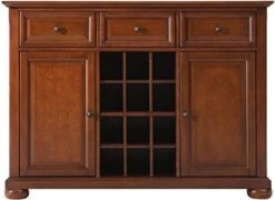 Crosley Furniture Alexandria Wine Buffet/Sideboard - Vintage Mahogany -Amazon Store 51CdwweapgL. AC