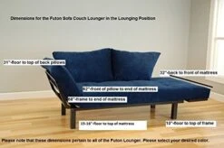 Best Futon Lounger - Frame ONLY - Sit Lounge Sleep - Small Furniture For College Dorm, Bedroom Studio Apartment Guest Room Covered Patio Porch -Amazon Store 51CokPd2EgL