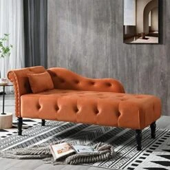 KIVENJAJA Velvet Chaise Lounge Indoor, 60” Tufted Upholstered Lounge Chair With Pillow & Rolled Arm Nailhead Trim For Bedroom Living Room Office, Burgundy 23 KIVENJAJA Velvet Chaise Lounge Indoor, 60” Tufted Upholstered Lounge Chair With Pillow & Rolled Arm Nailhead Trim For Bedroom Living Room Office, Burgundy -Amazon Store 51CzeZtCrtL. AC