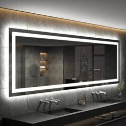 IOWVOE 60 X 36 Inch LED Mirror Backlit Bathroom Large Wall Mounted Vanity Makeup Mirror Dimmable Anti-Fog Lighted Mirror CRI 90 Adjustable Brightness 29 IOWVOE 60 X 36 Inch LED Mirror Backlit Bathroom Large Wall Mounted Vanity Makeup Mirror Dimmable Anti-Fog Lighted Mirror CRI 90 Adjustable Brightness -Amazon Store 51D9lkbzVoL. AC