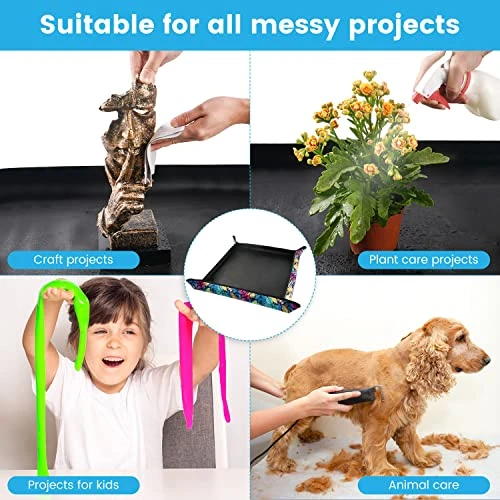 Waterproof Potting Mat For Indoor Plant Transplanting And Dirt Control, Gardening Gifts For Women, Birthday Gifts For Plant Lovers, Thick Foldable Repotting Mat Succulent Gardening Mat 29.5"x29.5" 4 Waterproof Potting Mat For Indoor Plant Transplanting And Dirt Control, Gardening Gifts For Women, Birthday Gifts For Plant Lovers, Thick Foldable Repotting Mat Succulent Gardening Mat 29.5"x29.5" - Image 2