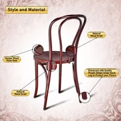 1018 Hairpin Bentwood Chairs, Modern Dining Room, Coffee Shop, Cafe, Kitchen Bistro, Or Vanity Seating, Natural Handcrafted Wood Frame, Rustic Indoor Furniture | Black, Set Of 2 Fully Assembled -Amazon Store 51DPxcFHk1L