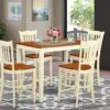 EAST WEST FURNITURE 5 Pc Counter Height Dining Set - Counter Height Table And 4 Kitchen Chairs.