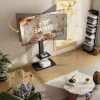 FITUEYES Floor TV Stand Tall Corner TV Stands For Most TVs Up To 70 Inch Swivel TV Mount Stand With Height Adjustable Shelf Upgrade Sturdy Wood Base -Amazon Store 51DhHMi6QLL
