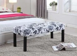 US Pride Furniture Fabric Upholstered Decorative Bench, Blue -Amazon Store 51DrYgJNjL. AC