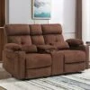 Consofa Loveseat Recliner, Reclining Loveseat With Console, Power Reclining Loveseat, Electric Reclining Loveseat With Heat And Massage, Cup Holders, Lumbar Supports,Side Pockets, Plush Fabric -Amazon Store 51E0AFzUr8L
