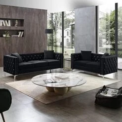 Mikibama Velvet Loveseat Sofa Couch Set For Living Room, Modern Decor Furniture Tufted Sofa Set With Nailhead Acrylic Legs And 2 Pillows For Bedroom, Hall(Grey) 23 Mikibama Velvet Loveseat Sofa Couch Set For Living Room, Modern Decor Furniture Tufted Sofa Set With Nailhead Acrylic Legs And 2 Pillows For Bedroom, Hall(Grey) -Amazon Store 51E0QI9w8QL. AC 1