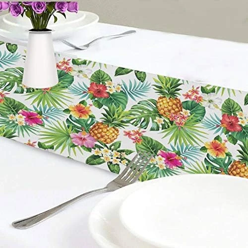 Exnundod St Patrick Shamrock Lucky Table Runner 90 Inches Green Cirrus Clovers Spring Runner For Spring Dining Table Kitchen Holiday Home Seasonal Decor 17 Exnundod St Patrick Shamrock Lucky Table Runner 90 Inches Green Cirrus Clovers Spring Runner For Spring Dining Table Kitchen Holiday Home Seasonal Decor - Image 15