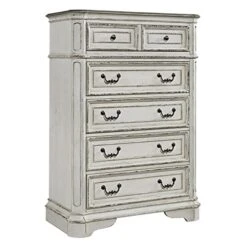 Liberty Furniture Industries Magnolia Manor 5 Drawer Chest, W38 X D19 X H54, White