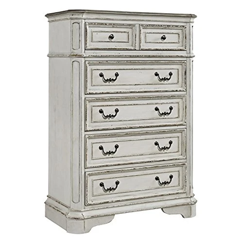 Liberty Furniture Industries Magnolia Manor 5 Drawer Chest, W38 X D19 X H54, White 3 Liberty Furniture Industries Magnolia Manor 5 Drawer Chest, W38 X D19 X H54, White