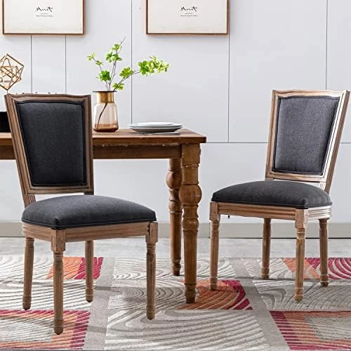 Nrizc French Country Dining Chairs Set Of 4, Farmhouse Fabric Dining Room Chairs With Round Back, Solid Wood Legs, Oval Side Chairs For Kitchen/Bedroom/Dining Room 14 Nrizc French Country Dining Chairs Set Of 4, Farmhouse Fabric Dining Room Chairs With Round Back, Solid Wood Legs, Oval Side Chairs For Kitchen/Bedroom/Dining Room - Image 12