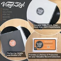 Vinyl Styl Protective Outer Record Sleeves - 100 Pack -Amazon Store 51EmFF1SaQL