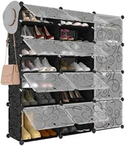 BASTUO Shoe Rack Organizer 48 Pairs Portable Shoe Storage Shelf Cabinet Narrow Standing Stackable Space Saver For Closet, Entryway, Hallway, Stand Expandable For Heels, Boots, Slippers, Black 13 BASTUO Shoe Rack Organizer 48 Pairs Portable Shoe Storage Shelf Cabinet Narrow Standing Stackable Space Saver For Closet, Entryway, Hallway, Stand Expandable For Heels, Boots, Slippers, Black -Amazon Store 51F4R821dL. AC