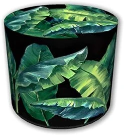 ZTOZZ Round Pouf Indoor - Printed Ottoman Foot Stool For Dining, Living Room Or Bedroom With Removable Cover - Platan Print -Amazon Store 51F8WUzJJtS. AC