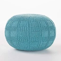 GDFStudio Valentine Hand Knit Fabric Pouf (Ivory) -Amazon Store 51FLBdOtjRL. AC