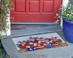 Toland Home Garden 800258 Patriotic Pansies Summer Door Mat 18x30 Inch 4th Of July Outdoor Doormat For Entryway Indoor Entrance -Amazon Store 51FLNHEo0hL