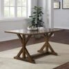 Better Homes & Gardens Granary Modern Farmhouse Dining Table, Dark Brown -Amazon Store 51FQQhEfsXL