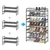Simple Trending 2-Pack 2-Tier Stackable Shoe Rack, Metal Shoe Shelf Storage Organizer, Black 1 Simple Trending 2-Pack 2-Tier Stackable Shoe Rack, Metal Shoe Shelf Storage Organizer, Black -Amazon Store 51Fggipk4SL