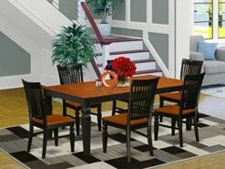 East West Furniture Dining Table Set, 9-Piece, ALGWE9-LWH-W 28 East West Furniture Dining Table Set, 9-Piece, ALGWE9-LWH-W -Amazon Store 51Foy9TQWVL. AC